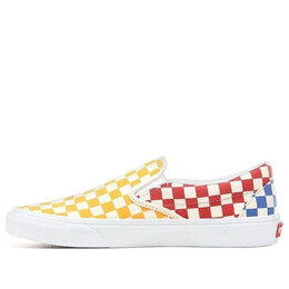 Кроссовки classic slip-on 'multicolor checkerboard' Vans, черный vn0a38f7vlv | black