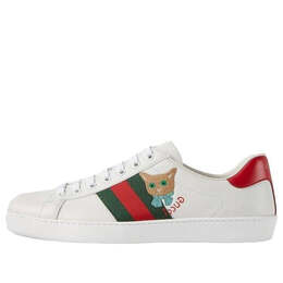 Кроссовки ace low ' cat' Gucci, белый 663219-1xg60-9065 | white/green/red