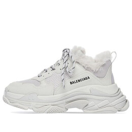 Кроссовки triple s 'faux fur - grey' Balenciaga, серый 668563w3cq51210 | grey