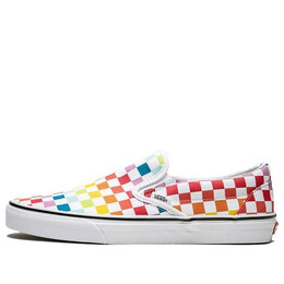 Кроссовки classic slip-on 'rainbow checkerboard' Vans, мультиколор vn0a3ut7u09 | multi-color