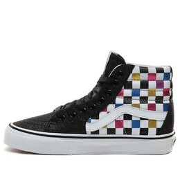 Кроссовки sk8-hi 'glitter checkerboard' Vans, черный vn0a4bv6v3p | black/white