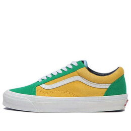 Кроссовки og old skool lx 'off the wall green yellow' Vans, желтый vn0a4p3x02i | yellow/green/blue