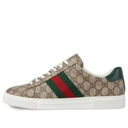 Кроссовки ace sneaker with web 'beige ebony' Gucci, бежевый 760775-facmz-9746 | beige