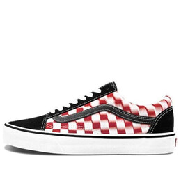 Кроссовки old skool checkerboard red/white Vans, черный vn0a4u3b17z | black/red/white