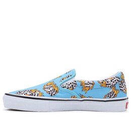 Кроссовки skate slip-on 'blue flame dice' Vans, синий vn0a5fcabm6 | blue/white