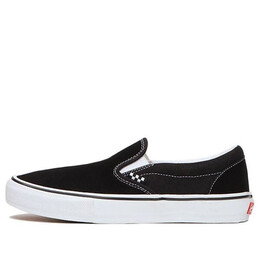 Кроссовки skate slip-on 'black checkerboard' Vans, черный vn0a5fcay28 | black/white