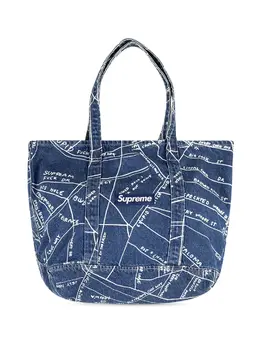 Supreme Gonz Map denim tote bag 14737423