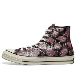 Кроссовки chuck 70 high 'snake pattern - light pink' Converse, розовый 166560c | pink/black