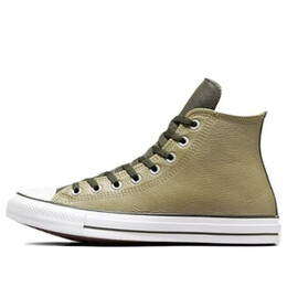 Кроссовки chuck taylor all star leather high 'mossy sloth green' Converse, зеленый a06571c | olive green/white/black