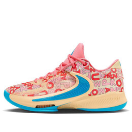 Кроссовки zoom freak 4 ep 'letter bro coral' Nike, мультиколор fb9504-200 | pale vanilla/blue lightning-coral chalk