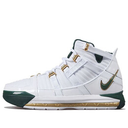 Кроссовки zoom lebron 3 qs 'svsm home' Nike, белый ao2434-102 | white/green