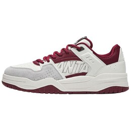 Кроссовки для скейтбординга Slam мужские с низким верхом цвета слоновой кости/красный личи/серый песок Anta 112448032-2 | ivory white / litchi red / sand grey