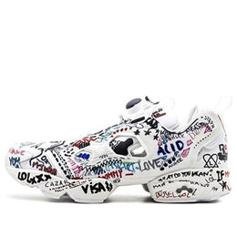 Кроссовки vetements x instapump fury 'graffiti - white' Reebok, белый bs7031 | white