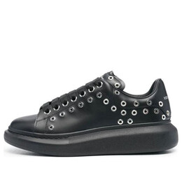 Кроссовки oversized sneaker 'black silver eyelets' Alexander McQueen, черный 730079whqyw1081 | black/silver