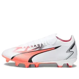 Кроссовки ultra match fg/ag 'white fire orchid' Puma, белый 107347-01 | white/fire orchid
