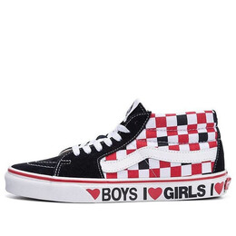 Кроссовки sk8-mid 'checkerboard - i heart' Vans, белый vn0a3wm3wku | white/red