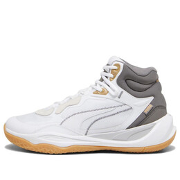 Кроссовки playmaker pro mid trophies 'white grey gold' Puma, серый 379019-01 | ash gray/cast iron/puma gold