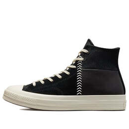 Кроссовки chuck 70 crafted leather high 'black egret' Converse, черный 173131c | black/white