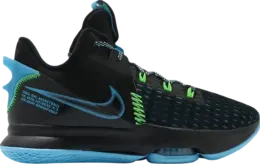 Кроссовки Nike LeBron Witness 5 EP 'Black Light Blue Fury', черный cq9381 004 | black