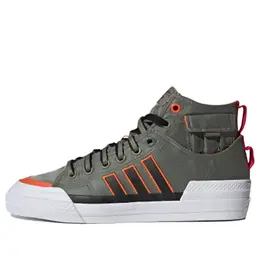 Кроссовки оригинальные nizza hi dl Adidas, зеленый gz2655 | green/white/orange