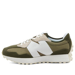 Кроссовки 327 New Balance, зеленый ms327dc | military olive/white