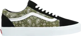 Кеды Vans Old Skool Paisley - Black Olive, зеленый vn0a5jmibko | green