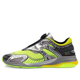 Кроссовки ultrapace r sneakers 'silver green' Gucci, серебряный 623109-h9t30-8495 | silver/green