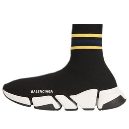 Кроссовки speed 2.0 sneakers 'striped black' Balenciaga, черный 674617w2f601467 | black/red/yellow/blue
