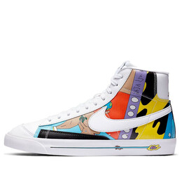 Кроссовки x блейзер mid 77 flyleather Nike, белый cz3775-900 | white/multi-color