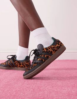 Adidas – Samba OG – Кроссовки с леопардовым принтом и черного цвета 138321003 | schwarz