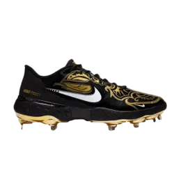 Nike Кроссовки Alpha Huarache Elite 3 Low Premium 'Black Metallic Vivid Gold', черный cv3553 001 | black metallic vivid gold