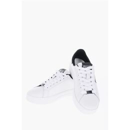 Кроссовки JEANS COUTURE COURT 88 из текстурированной кожи с Contra Versace, Black and White 0017353064 | black and white