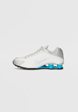 Кроссовки SHOX R4 UNISEX Nike Sportswear, металлик серый ni115o07p-c13 | metallic silver-coloured/blue lagoon/white/black