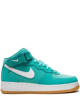 Nike: Зелёные кроссовки  Air Force 1