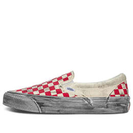 Кроссовки Vans Vault OG Classic SlipOn LX 'Stressed Red Checkerboard', красный vn0a32qn9y1 | red
