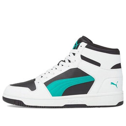 Кроссовки rebound layup mid-top black/white/green Puma, черный 369573-26 | blackwhitegreen