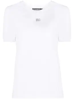 Dolce & Gabbana: Футболка  Crystal со стразами