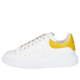 Кроссовки oversized sneaker 'white yellow crocodile' Alexander McQueen, белый 625162whyb89429 | white/yellow crocodile
