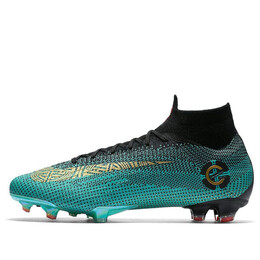 Кроссовки mercurial superfly 6 elite cr7 fg Nike, черный aj3547-390 | black/green