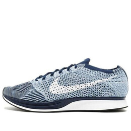 Кроссовки flyknit racer Nike, синий 862713-401 | blue/black/white