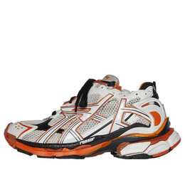 Кроссовки runner sneakers 'white orange black' Balenciaga, белый 677403w3rb79051 | white/orange/black