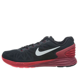 Кроссовки lunarglide 6 Nike, черный 654433-006 | black/white-gym red-action red