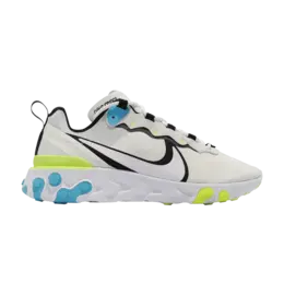 Кроссовки Nike React Element 55 'White Blue Fury Volt', белый cz8652 104 | white/black/blue fury/volt