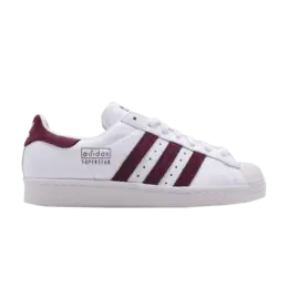 Кроссовки Adidas Superstar 80s 'Maroon', белый cm8439 | footwear white/maroon/crystal white
