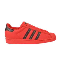 Кроссовки Adidas Superstar 'Scarlet Black', красный id9773 | better scarlet/core black/better scarlet