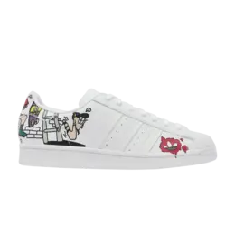 Кроссовки Adidas Superstar 'White Comic', белый gw5782 | cloud white/cloud white/core black