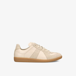 Кожаные низкие кеды replica со вставками Maison Margiela, бежевый r04240849 | beige comb