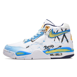 Nike Баскетбольные кроссовки Flight Legacy Mid Top Vintage, мужские, темно-синие bq4212-102(team861-蓝色微笑) | dark sky blue