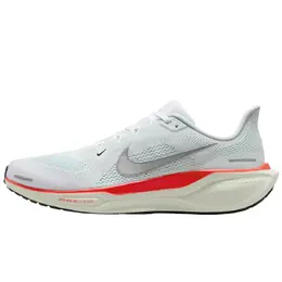 Nike Кроссовки Air Zoom Pegasus 41 White Barely Green Bright Crimson Metallic Silver fd2722-115 | white/light green/bright red/metal silver