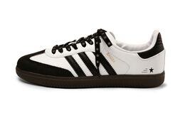 Adidas Самба OG нескользящие, износостойкие, легкие низкие скейтерские кроссовки унисекс черно-белые, цвет Black White b75806(team889-满天星) | black white